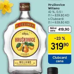 Tesco Hruškovice Wiliams 42% nabídka