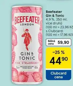 Tesco Beefeater Gin & Tonic 4.9% nabídka