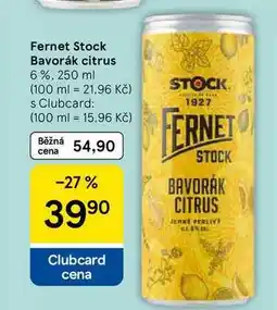 Tesco Fernet Stock Bavorák citrus 6% nabídka