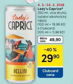 Tesco Lady's Caprice, 250 ml, více druhů nabídka