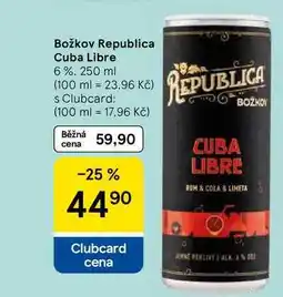 Tesco Božkov Republica Cuba Libre 6% nabídka