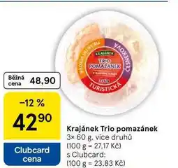 Tesco Krajánek Trio pomazánek, 3x 60 g, více druhů nabídka