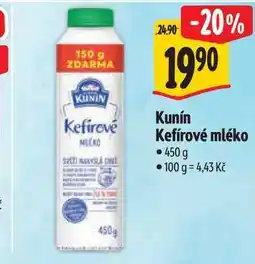 Albert Kunín Kefírové mléko nabídka