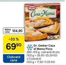 Tesco Dr. Oetker Casa di Mama Pizza, 390-410 g. vybrané druhy nabídka
