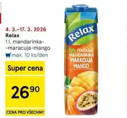 Tesco Relax mandarinka-maracuja-mango nabídka