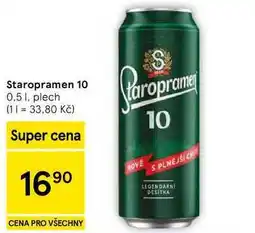 Tesco Staropramen 10, 0,5 l, plech nabídka