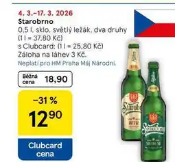 Tesco Starobrno sklo, světlý ležák nabídka