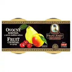 Albert Kaiser Franz Josef Exclusive Ovocný kompot v mírně sladkém nálevu 2 x 120g, vybrané druhy nabídka