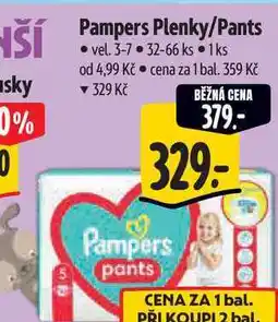 Albert Pampers Plenky/Pants vel. 3-7 32-66 ks nabídka