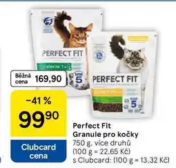 Tesco Perfect Fit Granule pro kočky, 750 g, více druhů nabídka