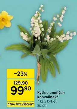 Tesco Kytice umělých konvalinek, 7 ks v kytici, 25 cm nabídka