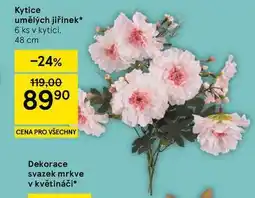 Tesco Kytice umělých jiřinek, 6 ks v kytici. 48 cm nabídka