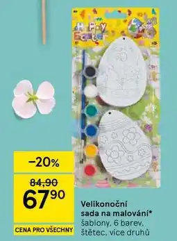 Tesco Velikonoční sada na malování, šablony. 6 barev, štětec, více druhů nabídka