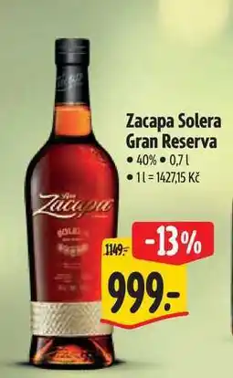 Albert Zacapa Solera Gran Reserva 40% 0,71 nabídka