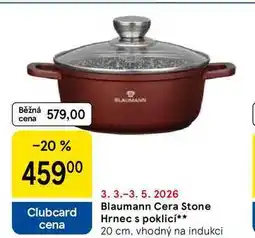 Tesco Blaumann Cera Stone Hrnec s poklicí, 20 cm, vhodný na indukci nabídka