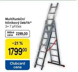 Tesco Multifunkční hliníkový žebřík, 3× 7 příček nabídka