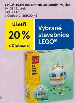 Tesco LEGO 40816 Dekorativní velikonoční vajíčko 9+. 386 kostek nabídka