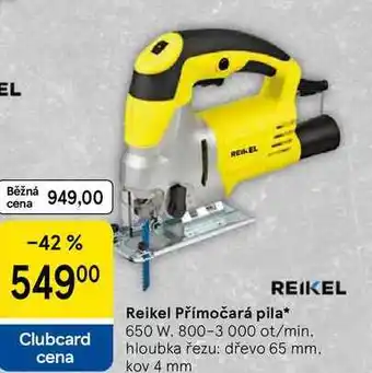Tesco Reikel Přímočará pila, 650 W, 800-3 000 ot/min. hloubka řezu: dřevo 65 mm. kov 4 mm nabídka