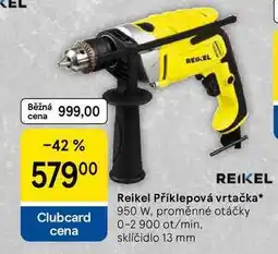 Tesco Reikel Příklepová vrtačka, 950 W. proměnné otáčky 0-2 900 ot/min. sklíčidlo 13 mm nabídka