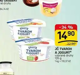 Flop JČ TVAROH A JOGURT vybrané druhy nabídka
