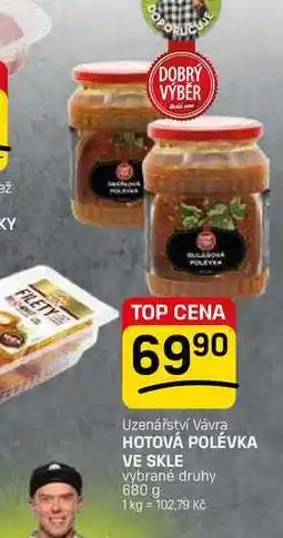 Flop HOTOVÁ POLÉVKA VE SKLE vybrané druhy nabídka