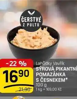 Flop SÝROVÁ PIKANTNÍ POMAZÁNKA S ČESNEKEM nabídka
