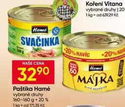 Hruška Hamé Paštika vybrané druhy 160-160 g + 20 % nabídka