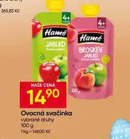 Hruška Hamé Ovocná svačinka vybrané druhy nabídka
