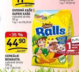 Flop CEREÁLIE BONAVITA vybrané druhy nabídka