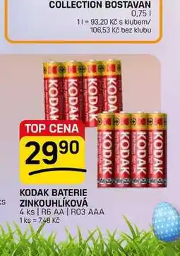 Flop KODAK BATERIE ES ZINKOUHLÍKOVÁ 4 ks nabídka