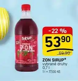 Flop ZON SIRUP vybrané druhy nabídka