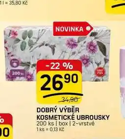 Flop DOBRÝ VÝBĚR KOSMETICKÉ UBROUSKY 200 ks | box nabídka