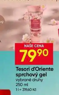 Hruška Tesori d'Oriente sprchový gel vybrané druhy nabídka