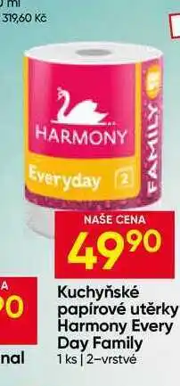 Hruška HARMONY Kuchyňské papírové utěrky Every Day Family 1 ks 2-vrstvé nabídka