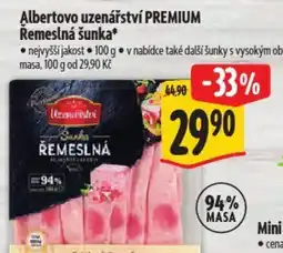 Albert Albertovo uzenářství PREMIUM Řemeslná šunka nabídka