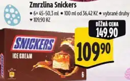 Albert Zmrzlina Snickers nabídka