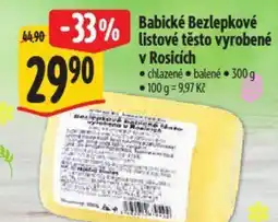 Albert Babické Bezlepkové listové těsto vyrobené v Rosicích nabídka