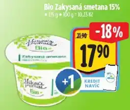Albert Bio Zakysaná smetana 15% nabídka