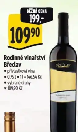 Albert Rodinné vinařství Břeclav nabídka