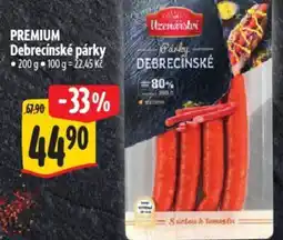 Albert PREMIUM Debrecínské párky nabídka