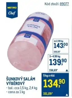 Makro Šunkový salám výběrový nabídka