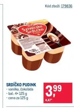 Makro Srdíčko pudink nabídka