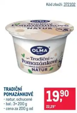 Makro Olma Tradiční Pomazánkové nabídka