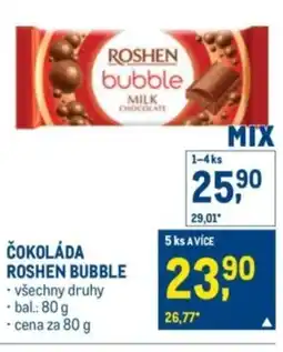 Makro Čokoláda roshen bubble nabídka