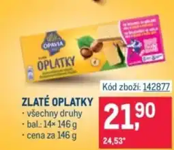 Makro Opavia zlaté oplatky nabídka