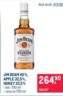 Makro Jim beam apple 32,5%, honey 32,5% nabídka