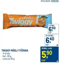 Makro Twiggy müsli tyčinka nabídka