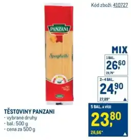 Makro Těstoviny panzani nabídka
