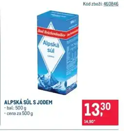 Makro Alpská sůl s jodem nabídka