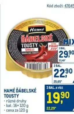 Makro Hamé ďábelské tousty nabídka